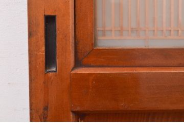 アンティーク建具　落ち着いた和の空間を演出する組子入りガラス帯戸1枚(引き戸、板戸)(R-071114)