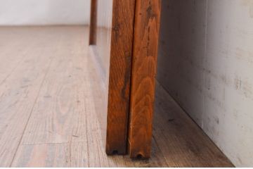 アンティーク建具　落ち着いた和の空間を演出する組子入りガラス帯戸2枚セット(引き戸、板戸)(R-071115)