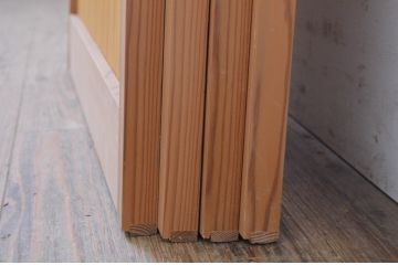 中古　美品　透かし彫りが入った夏の風情漂う夏戸4枚セット(建具、簾戸、御簾戸、簀戸、葭戸、夏障子、引き戸、すど)(R-071117)