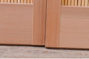 中古　美品　幅広　透かし彫りが入った夏の風情漂う夏戸4枚セット(建具、簾戸、御簾戸、簀戸、葭戸、夏障子、引き戸、すど)(R-071118)