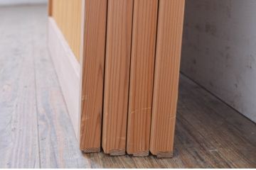 中古　美品　幅広　透かし彫りが入った夏の風情漂う夏戸4枚セット(建具、簾戸、御簾戸、簀戸、葭戸、夏障子、引き戸、すど)(R-071118)