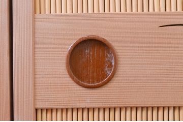 中古　美品　幅広　透かし彫りが入った夏の風情漂う夏戸4枚セット(建具、簾戸、御簾戸、簀戸、葭戸、夏障子、引き戸、すど)(R-071119)