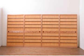 中古　美品　幅広　透かし彫りが入った夏の風情漂う夏戸4枚セット(建具、簾戸、御簾戸、簀戸、葭戸、夏障子、引き戸、すど)(R-071119)