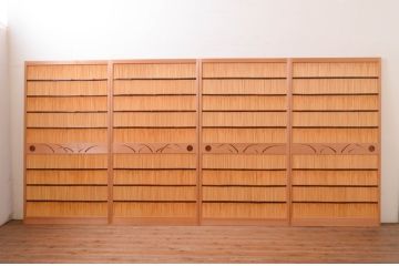 中古　美品　幅広　透かし彫りが入った夏の風情漂う夏戸4枚セット(建具、簾戸、御簾戸、簀戸、葭戸、夏障子、引き戸、すど)(R-071120)
