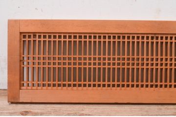 ビンテージ建具　片面ガラス　和の雰囲気溢れる格子欄間1枚(明り取り、明かり取り、ヴィンテージ)(R-071121)