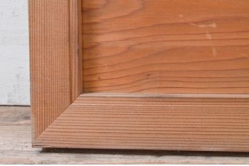 アンティーク建具　片面ガラス　大黒天・米俵　和の空間を彩る透かし彫り欄間1枚(明り取り、明かり取り)(R-071123)