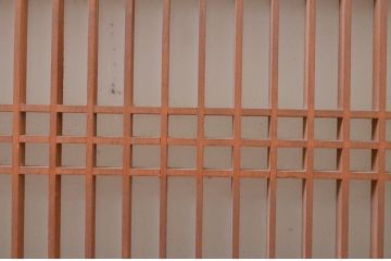 アンティーク建具　片面ガラス　和の雰囲気溢れる格子欄間1枚(明り取り、明かり取り)(R-071124)