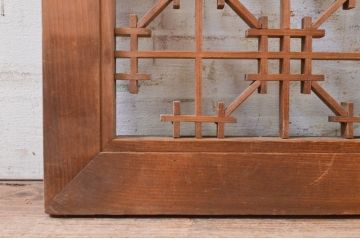 アンティーク建具　和モダンな空間を演出する組子入り欄間1枚(明り取り、明かり取り)(R-071126)