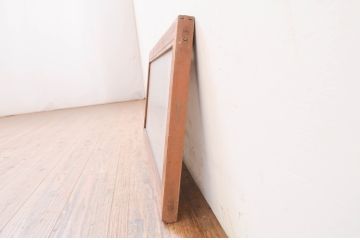 アンティーク建具　片面ガラス　繊細な格子が目を惹く筬欄間1枚(明かり取り、明り取り、オサランマ、おさらんま、格子欄間)(R-071129)