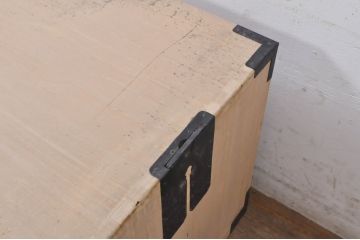 和製アンティーク　特注!!　上手物!!　桐紋金具　上品な佇まいと金具の立派な総桐二本松箪笥ローボード(テレビ台、収納箪笥、和タンス、総桐たんす、総桐箪笥、時代箪笥、引き出し)(R-071163)