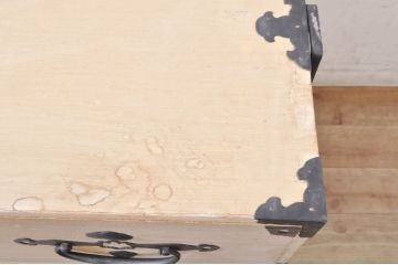 和製アンティーク　特注!!　上手物!!　桐紋金具　上品な佇まいと金具の立派な総桐二本松箪笥ローチェスト(テレビ台、ローボード、収納箪笥、和タンス、総桐たんす、総桐箪笥、時代箪笥、引き出し)(R-071164)