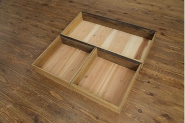 和製アンティーク　江戸期　前面欅(ケヤキ)材と栗材の味わい深い米沢車箪笥(帳場箪笥、和箪笥、収納箪笥、時代箪笥、収納棚、米沢箪笥)(R-071169)