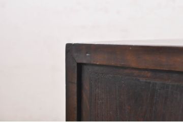李朝アンティーク　希少!!　朝鮮家具　李朝家具　引き出し前板黒柿材　味わい深い風合いが魅力のローボード(バンダチ、バンダジ、半閉櫃、テレビ台、飾り台、収納棚、サイドボード)(R-071170)