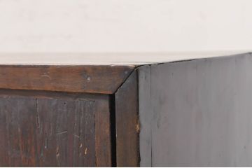 李朝アンティーク　希少!!　朝鮮家具　李朝家具　引き出し前板黒柿材　味わい深い風合いが魅力のローボード(バンダチ、バンダジ、半閉櫃、テレビ台、飾り台、収納棚、サイドボード)(R-071170)