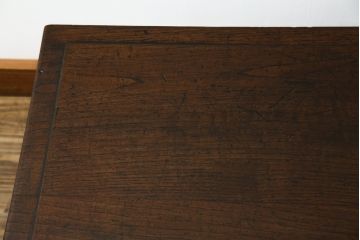 和製アンティーク　栗材と欅(ケヤキ)材の上質な文机(座卓、ローテーブル、センターテーブル、平机、在宅ワーク、在宅用)(R-071174)