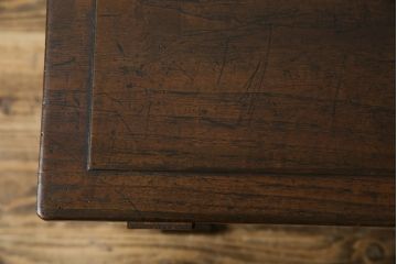 和製アンティーク　栗材と欅(ケヤキ)材の上質な文机(座卓、ローテーブル、センターテーブル、平机、在宅ワーク、在宅用)(R-071174)