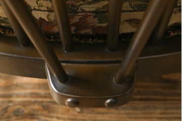 イギリスビンテージ　美品　ERCOL(アーコール)　落ち着いた色味の花柄ファブリックが上品な1人掛けソファ(ラウンジチェア、アームチェア、椅子、1シーターソファ、英国、北欧、ヴィンテージ)(R-071185)