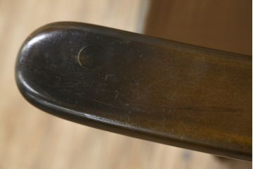 イギリスビンテージ　美品　ERCOL(アーコール)　落ち着いた色味の花柄ファブリックが上品な1人掛けソファ(ラウンジチェア、アームチェア、椅子、1シーターソファ、英国、北欧、ヴィンテージ)(R-071185)