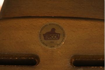 イギリスビンテージ　美品　ERCOL(アーコール)　落ち着いた色味の花柄ファブリックが上品な1人掛けソファ(ラウンジチェア、アームチェア、椅子、1シーターソファ、英国、北欧、ヴィンテージ)(R-071185)