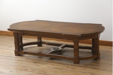 中古　DREXEL HERITAGE(ドレクセルヘリテイジ)　FRANCESCA(フランチェスカ)シリーズ　重厚でクラシカルなデザインのローテーブル(カクテルテーブル、センターテーブル、リビングテーブル)(定価約56万円)(R-071186)