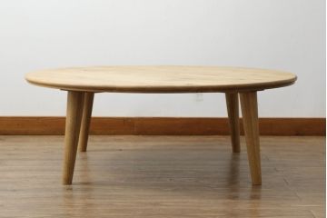 中古　シンプルなデザインが取り入れやすい丸テーブル(座卓、ローテーブル、センターテーブル)(R-071190)