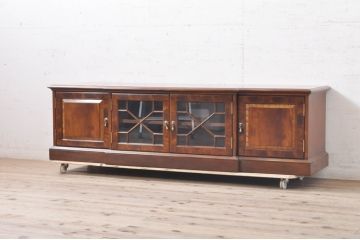 中古　アメリカ高級輸入家具　IDC大塚家具取り扱い　Scarborough House(スカボローファインファニチャー)　マホガニー材のテレビ台(テレビボード、ローボード、リビングボード)(定価約94万円)(R-071194)
