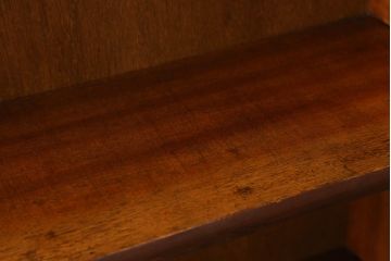 和製アンティーク　引き出し付きが嬉しい楔(クサビ)式縦型本棚(ブックシェルフ、オープンシェルフ、飾り棚)(R-071202)