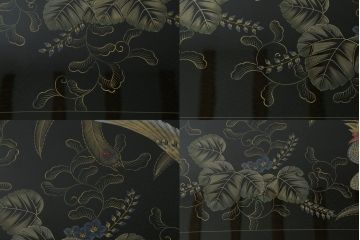 中古　美品　特選輪島塗り　野義商會(商会)　十六代嘉南作　迫力のある鳳凰の意匠が存在感を放つ蒔絵座卓(ローテーブル、センターテーブル、リビングテーブル)(定価推定約150万円)(R-071205)