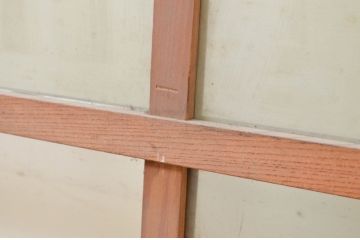 アンティーク建具　レトロな空間作りにおすすめなガラス窓4枚セット(引き戸、ガラス戸)(R-071230)