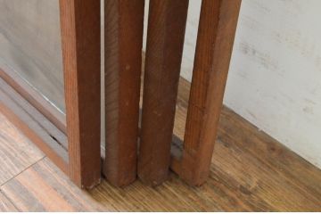 アンティーク建具　レトロな空間作りにおすすめなガラス窓4枚セット(引き戸、ガラス戸)(R-071230)