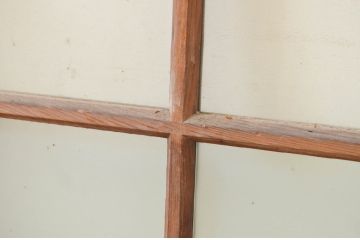 アンティーク建具　古い木味が魅力的なガラス窓3枚セット(引き戸、ガラス戸)(R-071236)