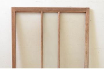 アンティーク建具　銀モールガラス入り!　温かみのある雰囲気が魅力のガラス窓1枚(ガラス戸、引き戸)(R-071237)