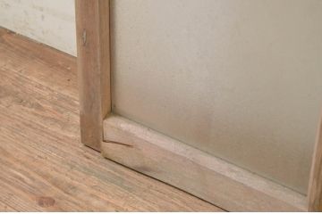 アンティーク建具　銀モールガラス入り!　温かみのある雰囲気が魅力のガラス窓1枚(ガラス戸、引き戸)(R-071237)
