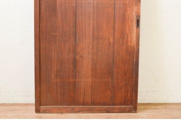 アンティーク建具　横桟付き　ノスタルジックな雰囲気漂うガラス戸1枚(板戸、引き戸)(R-071240)