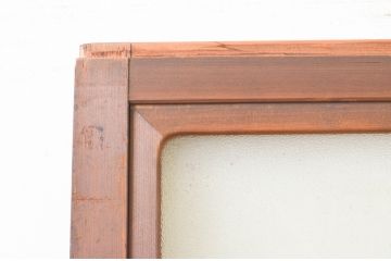 アンティーク建具　横桟付き　ノスタルジックな雰囲気漂うガラス戸1枚(板戸、引き戸)(R-071240)