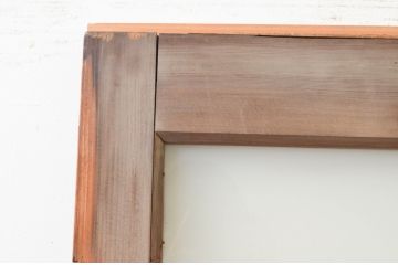 アンティーク建具　どこか懐かしい雰囲気を感じるガラス入り扉1枚(木製扉、ドア)(R-071244)