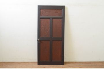 アンティーク建具　大正ロマン　古い洋館のドア1枚(扉、木製扉、玄関ドア)(R-071245)