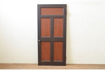 アンティーク建具　大正ロマン　古い洋館のドア1枚(扉、木製扉、玄関ドア)(R-071246)