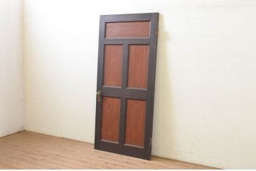 アンティーク建具　大正ロマン　古い洋館のドア1枚(扉、木製扉、玄関ドア)(R-071247)