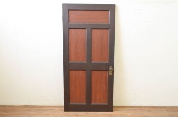 アンティーク建具　大正ロマン　古い洋館のドア1枚(扉、木製扉、玄関ドア)(R-071247)