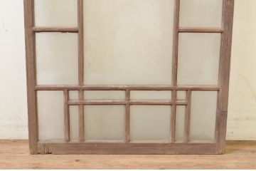 アンティーク建具　大正ロマンな空間作りにおすすめのガラス窓1枚(引き戸、ガラス戸)(R-071248)