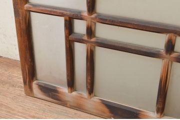 アンティーク建具　大正ロマンな空間作りにおすすめのガラス窓1枚(引き戸、ガラス戸)(R-071248)