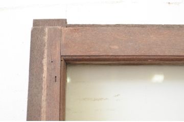 アンティーク建具　レトロな雰囲気漂う古い洋館の幅狭ガラス窓1枚(引き戸、ガラス戸)(R-071249)