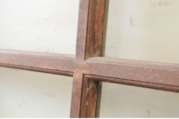 アンティーク建具　レトロな雰囲気漂う古い洋館の幅狭ガラス窓1枚(引き戸、ガラス戸)(R-071249)