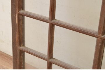 アンティーク建具　レトロな雰囲気漂う古い洋館の幅狭ガラス窓1枚(引き戸、ガラス戸)(R-071249)