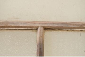 アンティーク建具　大正ロマンな空間を演出するFIX窓1枚(ガラス欄間、明り取り、明かり取り、フィックス、ガラス窓、嵌め殺し)(R-071250)