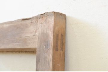 アンティーク建具　大正ロマンな空間を演出するFIX窓1枚(ガラス欄間、明り取り、明かり取り、フィックス、ガラス窓、嵌め殺し)(R-071250)