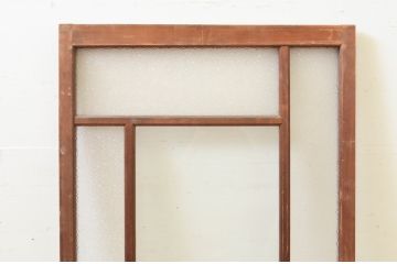 アンティーク建具　大正ロマン　古い木味が魅力的なガラス窓1枚(引き戸、ガラス戸)(R-071252)