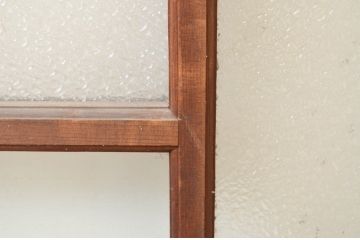 アンティーク建具　大正ロマン　古い木味が魅力的なガラス窓1枚(引き戸、ガラス戸)(R-071252)