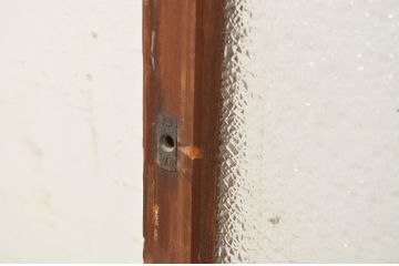 アンティーク建具　大正ロマン　古い木味が魅力的なガラス窓1枚(引き戸、ガラス戸)(R-071252)